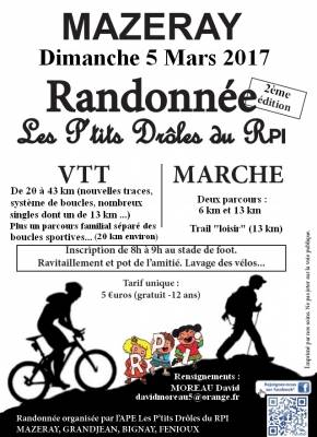 2me Randonne VTT et Marche Des P'tits Drles Du Rpi