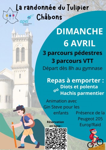 La 19me Rando Du Tulipier - VTT Et Pdestre - Chabons  Chbons Le Dimanche 6 Avril 2025